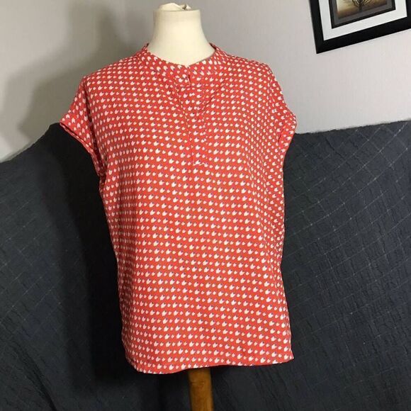 Pleione Red Print Top Size M - Picture 1 of 7